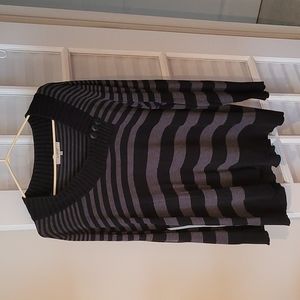 Geometric striped 2X sweater